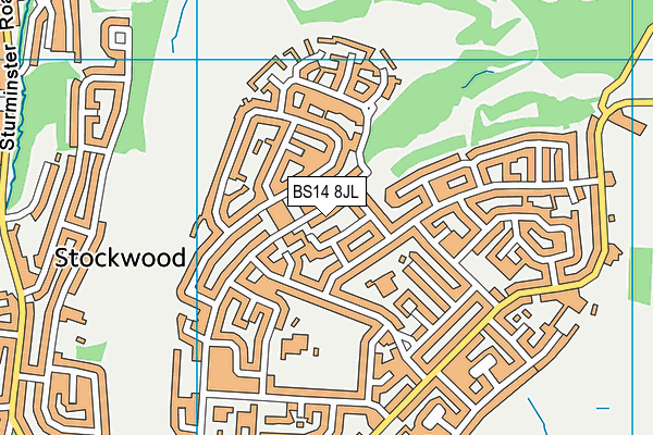 BS14 8JL map - OS VectorMap District (Ordnance Survey) BS14 8JL map - OS VectorMap District (Ordnance Survey)