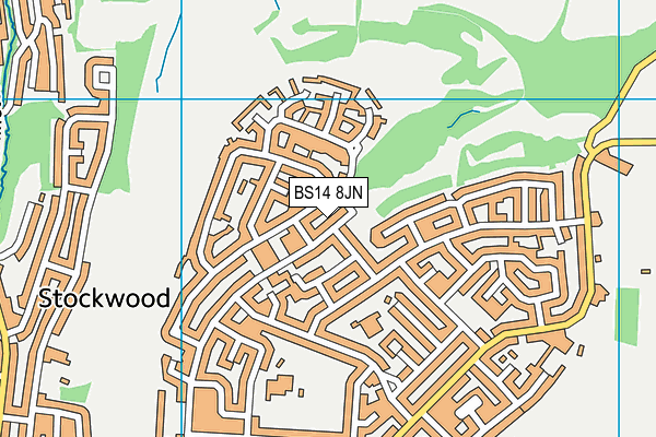 BS14 8JN map - OS VectorMap District (Ordnance Survey) BS14 8JN map - OS VectorMap District (Ordnance Survey)