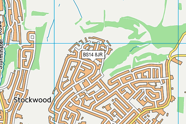 BS14 8JR map - OS VectorMap District (Ordnance Survey) BS14 8JR map - OS VectorMap District (Ordnance Survey)