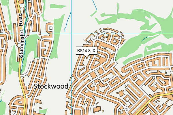 BS14 8JX map - OS VectorMap District (Ordnance Survey) BS14 8JX map - OS VectorMap District (Ordnance Survey)