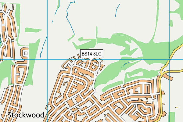 BS14 8LG map - OS VectorMap District (Ordnance Survey) BS14 8LG map - OS VectorMap District (Ordnance Survey)