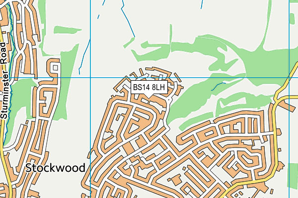 BS14 8LH map - OS VectorMap District (Ordnance Survey) BS14 8LH map - OS VectorMap District (Ordnance Survey)