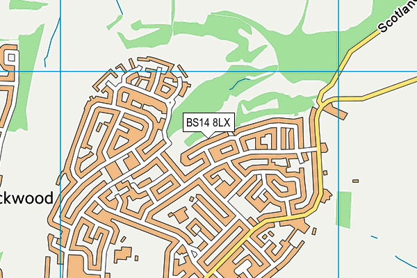 BS14 8LX map - OS VectorMap District (Ordnance Survey) BS14 8LX map - OS VectorMap District (Ordnance Survey)
