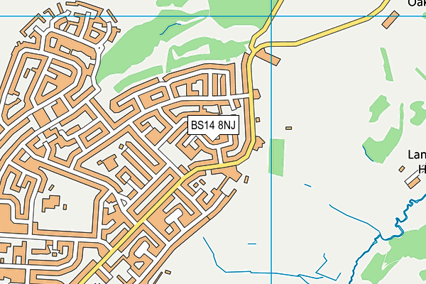 BS14 8NJ map - OS VectorMap District (Ordnance Survey) BS14 8NJ map - OS VectorMap District (Ordnance Survey)