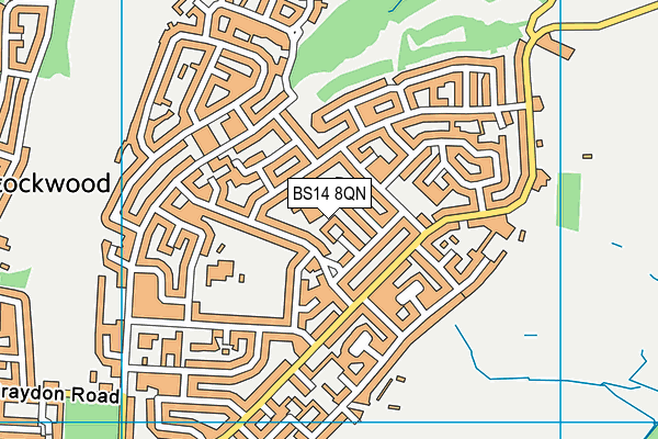 BS14 8QN map - OS VectorMap District (Ordnance Survey) BS14 8QN map - OS VectorMap District (Ordnance Survey)