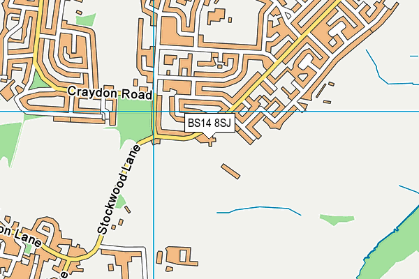 BS14 8SJ map - OS VectorMap District (Ordnance Survey) BS14 8SJ map - OS VectorMap District (Ordnance Survey)