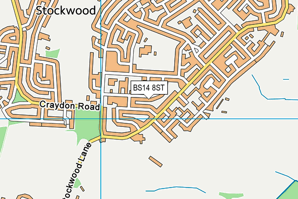 BS14 8ST map - OS VectorMap District (Ordnance Survey) BS14 8ST map - OS VectorMap District (Ordnance Survey)