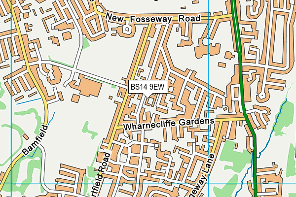 BS14 9EW map - OS VectorMap District (Ordnance Survey) BS14 9EW map - OS VectorMap District (Ordnance Survey)