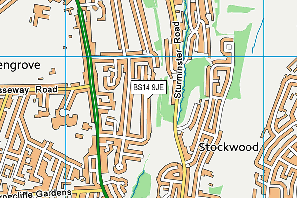 BS14 9JE map - OS VectorMap District (Ordnance Survey) BS14 9JE map - OS VectorMap District (Ordnance Survey)