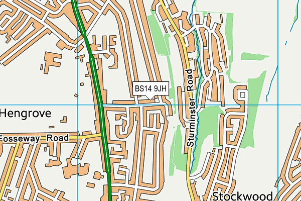 BS14 9JH map - OS VectorMap District (Ordnance Survey) BS14 9JH map - OS VectorMap District (Ordnance Survey)
