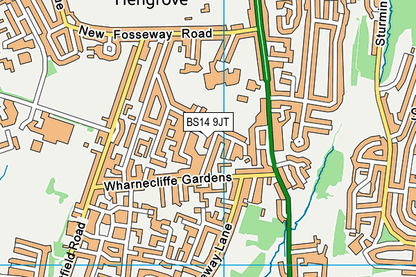 BS14 9JT map - OS VectorMap District (Ordnance Survey) BS14 9JT map - OS VectorMap District (Ordnance Survey)