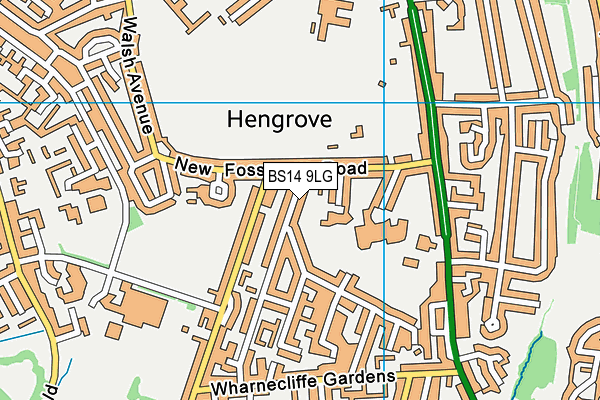 BS14 9LG map - OS VectorMap District (Ordnance Survey) BS14 9LG map - OS VectorMap District (Ordnance Survey)