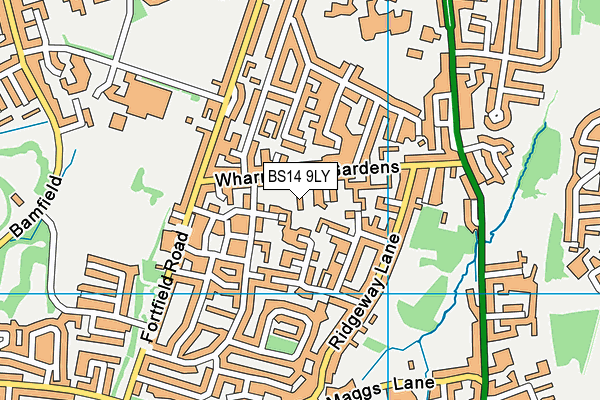 BS14 9LY map - OS VectorMap District (Ordnance Survey) BS14 9LY map - OS VectorMap District (Ordnance Survey)