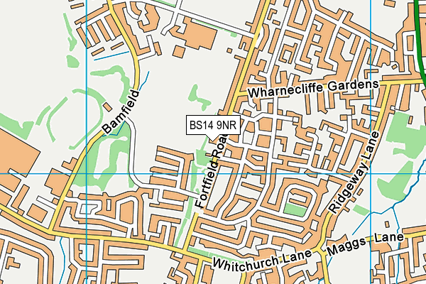 BS14 9NR map - OS VectorMap District (Ordnance Survey) BS14 9NR map - OS VectorMap District (Ordnance Survey)