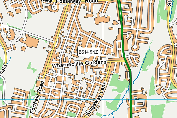 BS14 9NZ map - OS VectorMap District (Ordnance Survey) BS14 9NZ map - OS VectorMap District (Ordnance Survey)