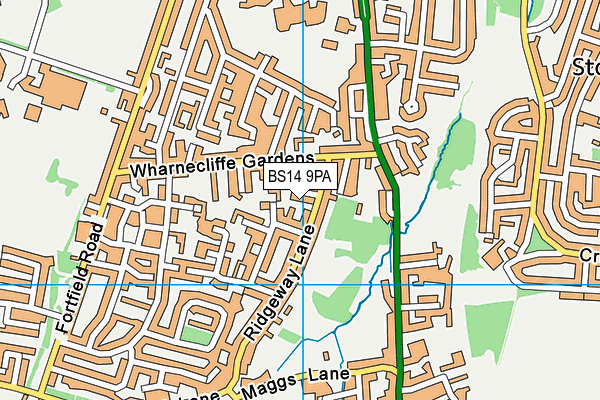 BS14 9PA map - OS VectorMap District (Ordnance Survey) BS14 9PA map - OS VectorMap District (Ordnance Survey)