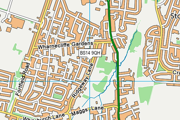 BS14 9QH map - OS VectorMap District (Ordnance Survey) BS14 9QH map - OS VectorMap District (Ordnance Survey)