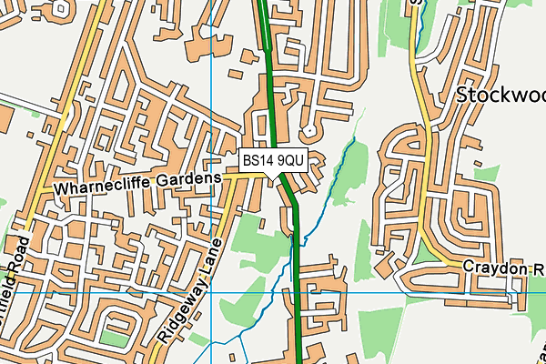 BS14 9QU map - OS VectorMap District (Ordnance Survey) BS14 9QU map - OS VectorMap District (Ordnance Survey)