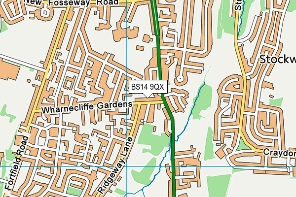 BS14 9QX map - OS VectorMap District (Ordnance Survey) BS14 9QX map - OS VectorMap District (Ordnance Survey)