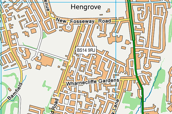 BS14 9RJ map - OS VectorMap District (Ordnance Survey) BS14 9RJ map - OS VectorMap District (Ordnance Survey)