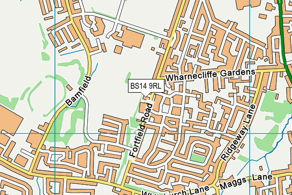 BS14 9RL map - OS VectorMap District (Ordnance Survey) BS14 9RL map - OS VectorMap District (Ordnance Survey)