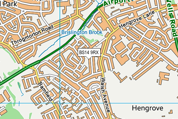BS14 9RX map - OS VectorMap District (Ordnance Survey) BS14 9RX map - OS VectorMap District (Ordnance Survey)