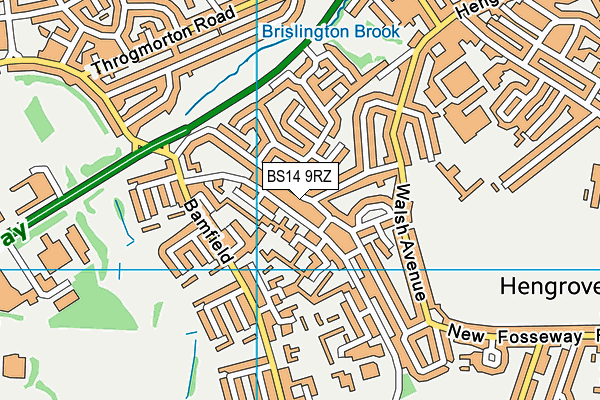 BS14 9RZ map - OS VectorMap District (Ordnance Survey) BS14 9RZ map - OS VectorMap District (Ordnance Survey)