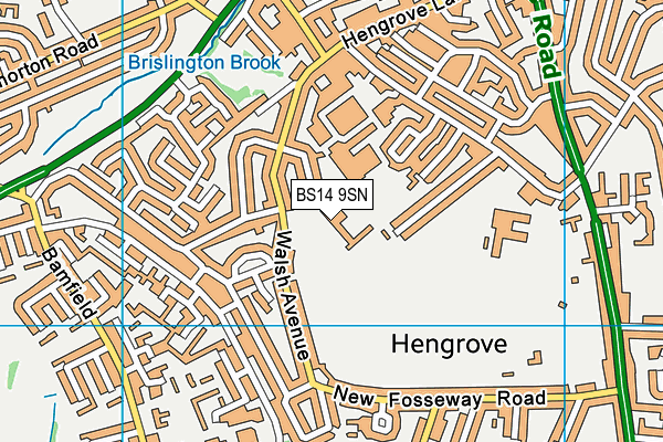 BS14 9SN map - OS VectorMap District (Ordnance Survey) BS14 9SN map - OS VectorMap District (Ordnance Survey)