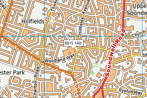 BS15 1AW map - OS VectorMap District (Ordnance Survey) BS15 1AW map - OS VectorMap District (Ordnance Survey)