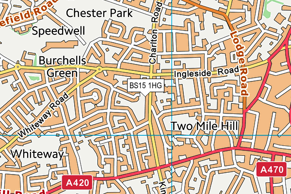 BS15 1HG map - OS VectorMap District (Ordnance Survey) BS15 1HG map - OS VectorMap District (Ordnance Survey)