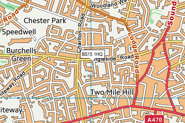 BS15 1HQ map - OS VectorMap District (Ordnance Survey)