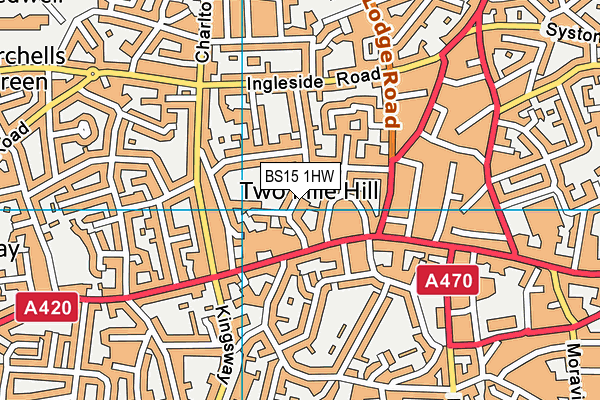 BS15 1HW map - OS VectorMap District (Ordnance Survey) BS15 1HW map - OS VectorMap District (Ordnance Survey)