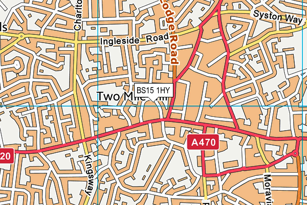 BS15 1HY map - OS VectorMap District (Ordnance Survey) BS15 1HY map - OS VectorMap District (Ordnance Survey)