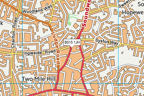 BS15 1JH map - OS VectorMap District (Ordnance Survey) BS15 1JH map - OS VectorMap District (Ordnance Survey)