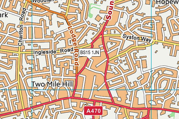 BS15 1JN map - OS VectorMap District (Ordnance Survey)