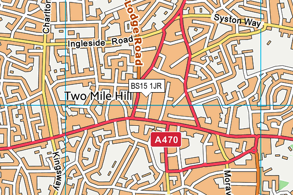BS15 1JR map - OS VectorMap District (Ordnance Survey) BS15 1JR map - OS VectorMap District (Ordnance Survey)