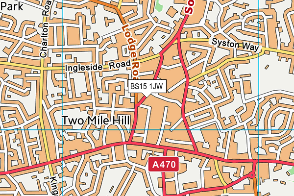 BS15 1JW map - OS VectorMap District (Ordnance Survey) BS15 1JW map - OS VectorMap District (Ordnance Survey)