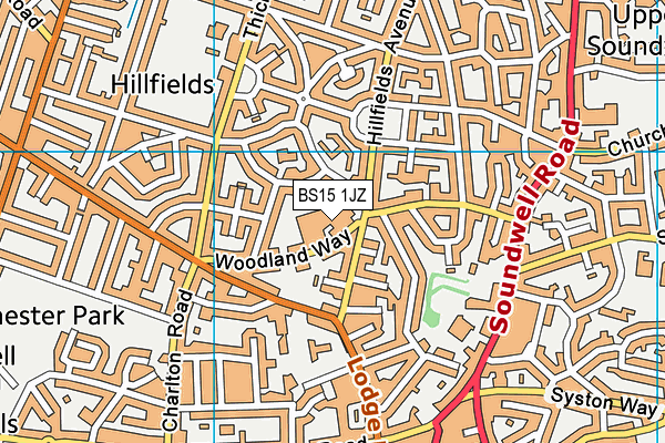 BS15 1JZ map - OS VectorMap District (Ordnance Survey) BS15 1JZ map - OS VectorMap District (Ordnance Survey)