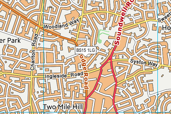 BS15 1LG map - OS VectorMap District (Ordnance Survey) BS15 1LG map - OS VectorMap District (Ordnance Survey)