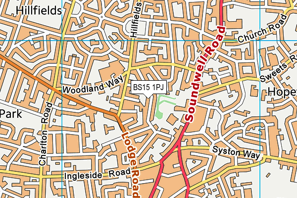 BS15 1PJ map - OS VectorMap District (Ordnance Survey) BS15 1PJ map - OS VectorMap District (Ordnance Survey)