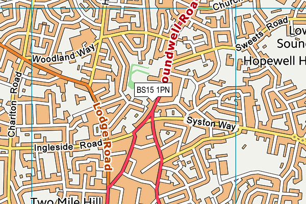 BS15 1PN map - OS VectorMap District (Ordnance Survey) BS15 1PN map - OS VectorMap District (Ordnance Survey)
