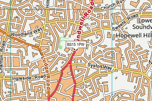 BS15 1PW map - OS VectorMap District (Ordnance Survey) BS15 1PW map - OS VectorMap District (Ordnance Survey)