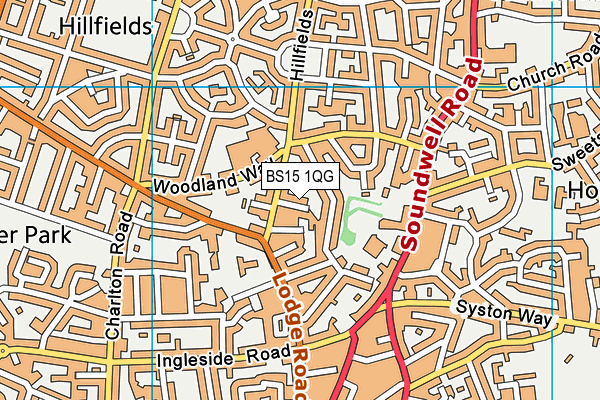 BS15 1QG map - OS VectorMap District (Ordnance Survey)