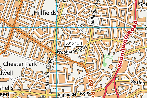 BS15 1QH map - OS VectorMap District (Ordnance Survey)