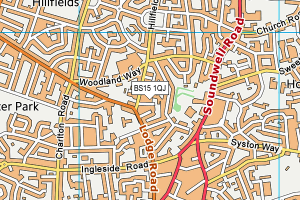 BS15 1QJ map - OS VectorMap District (Ordnance Survey) BS15 1QJ map - OS VectorMap District (Ordnance Survey)