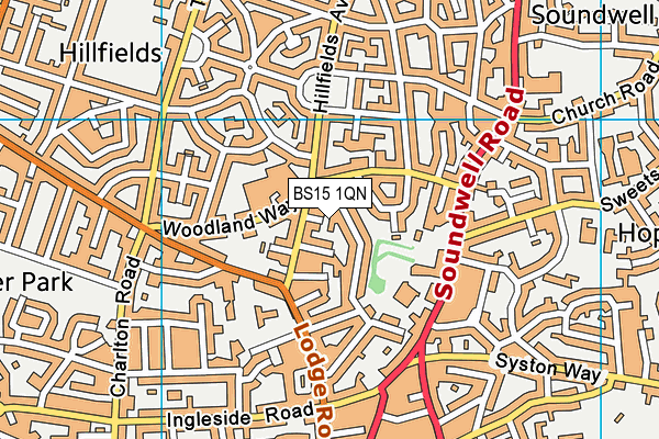 BS15 1QN map - OS VectorMap District (Ordnance Survey) BS15 1QN map - OS VectorMap District (Ordnance Survey)