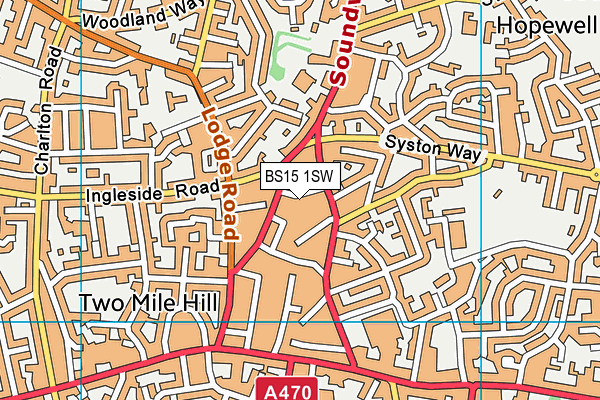 BS15 1SW map - OS VectorMap District (Ordnance Survey)