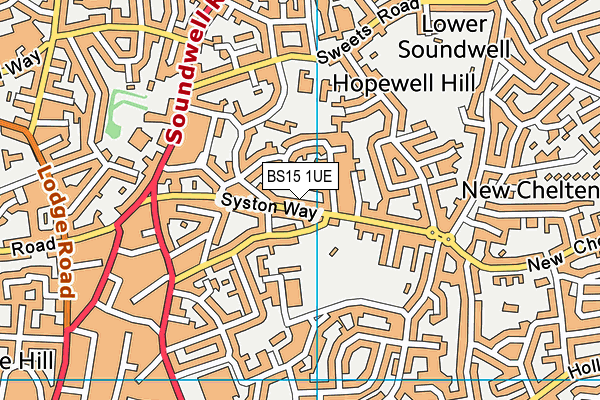 BS15 1UE map - OS VectorMap District (Ordnance Survey)