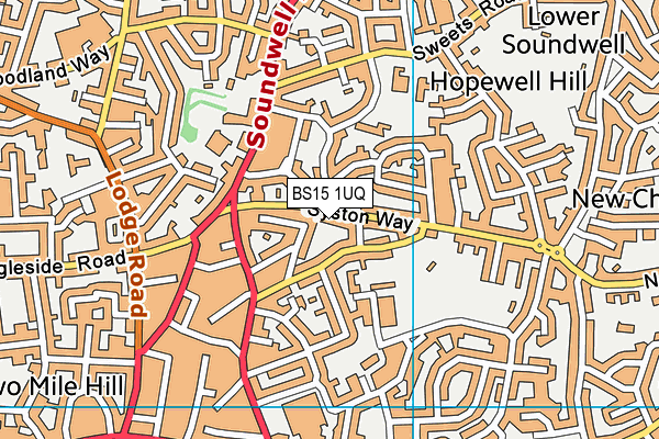 BS15 1UQ map - OS VectorMap District (Ordnance Survey)