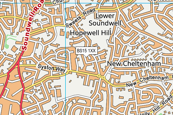 BS15 1XX map - OS VectorMap District (Ordnance Survey)
